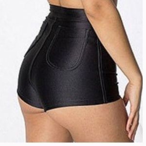 American Apparel High Waisted Shiny Disco Shorts